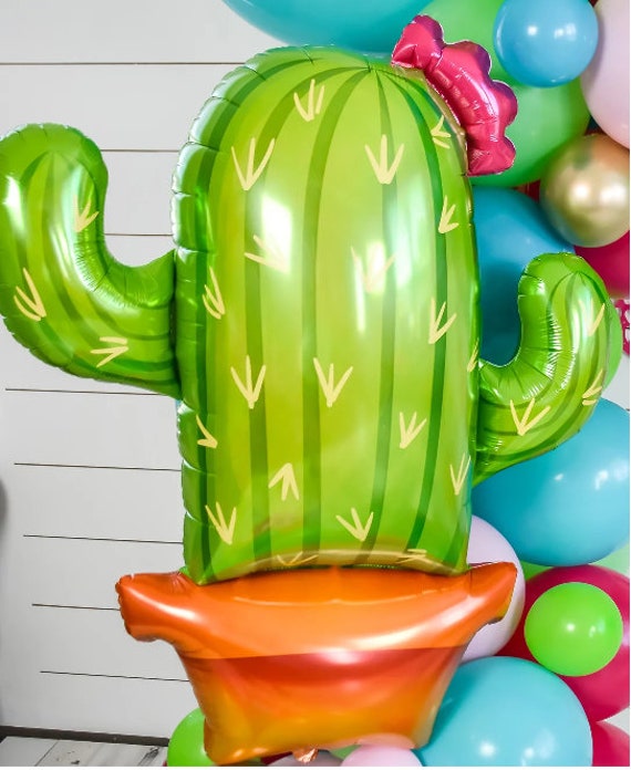 36" Cactus Foil Balloon: Western Party Decor Prop