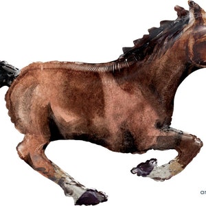 Galloping Wild Horse Balloon: 43" Western Party Decor
