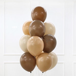 Balloon Bouquet, Pack of 10 Balloons, 11&quot; Latex Balloons, Latte, Coffee, White sand, Bridal Shower, Baby Shower, Birthday,Party Decorations,