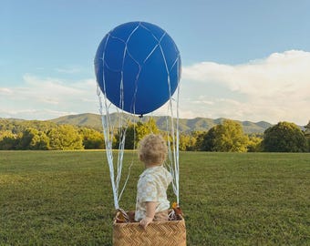 White Ribbon 36" Hot Air Balloon Net use with 30-36 inch Balloon