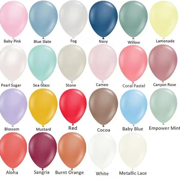 11" Latex balloons, Set of 5 Balloons, Pick Your Colors, Baby Shower, Photoshoot, Bachelorette, Wedding Decorations, Birthday, Bridal Shower