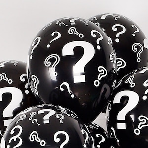 Gender Reveal Ballon Set von 5 oder 10 Fragezeichen Ballons Gender Reveal Party Decor prop 16" Ballons ""Same Day Versand Montag-Samstag""
