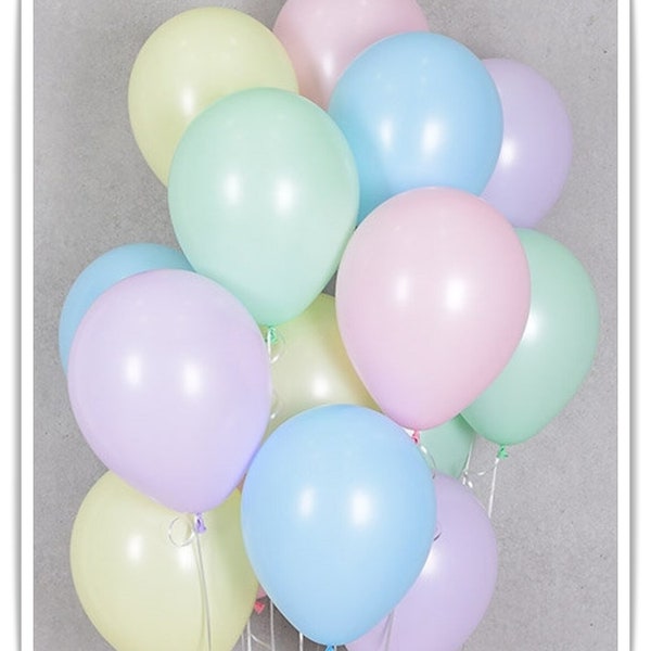 Pastel Color Balloons Pack of 10 Balloons, 11" Bouquet Balloons, Birthday, Unicorn Party, Decoration, Baby Shower, Pastel Party Decoration