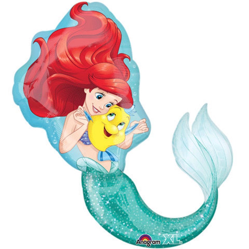 Photo prop Same Day Shipping Licensed Product Giant 38 Merry Mermaid Holographic Foil Balloon Mermaid Birthday Party
