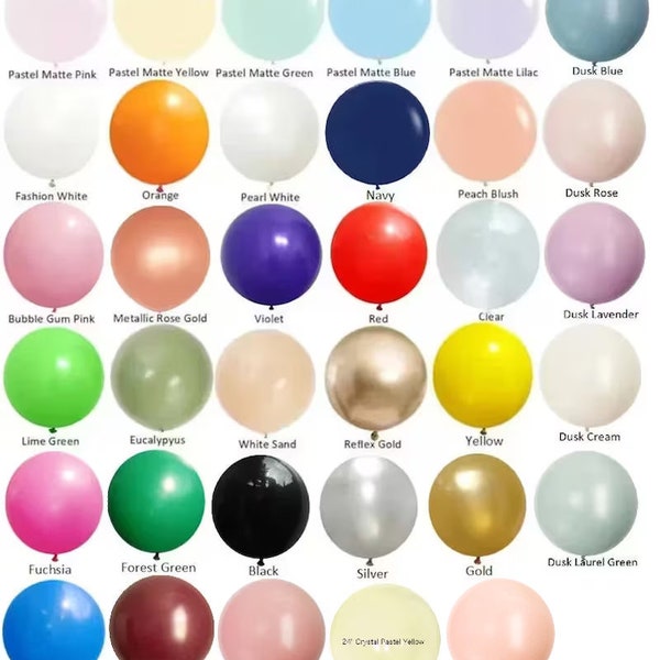 Giant Balloons, 24" Premium Quality Balloons, Wedding, Party Decor prop, Bridal Shower, Baby Shower,Neutral Balloons