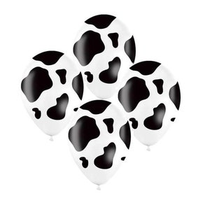 Cow Balloons, 11" Latex Balloons, Pack of 10 Balloons, Holstein, Barnyard Party Balloons, Farm Theme Party, Last Rodeo,Bachelorette Party