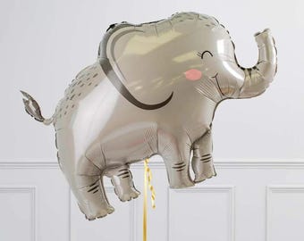 33" Elephant Foil Balloon, Safari Birthday Party Decor