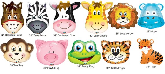 7 pc Zany Zebra Happy Birthday Balloon Bouquet Decoration Safari Jungle Animal