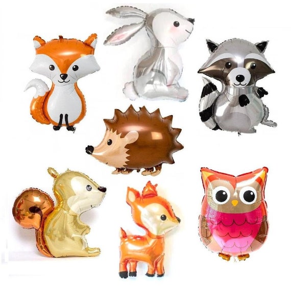 Woodland Balloons Animal Foil Balloons Birthday Baby Shower Etsy Canada