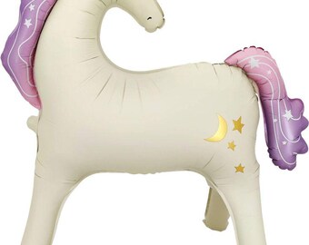 38" Standing Unicorn Balloon, Party Unicorn Birthday (Air Fill Only)