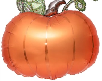 25" Pumpkin Foil Balloon: Halloween, Fall Party Decor
