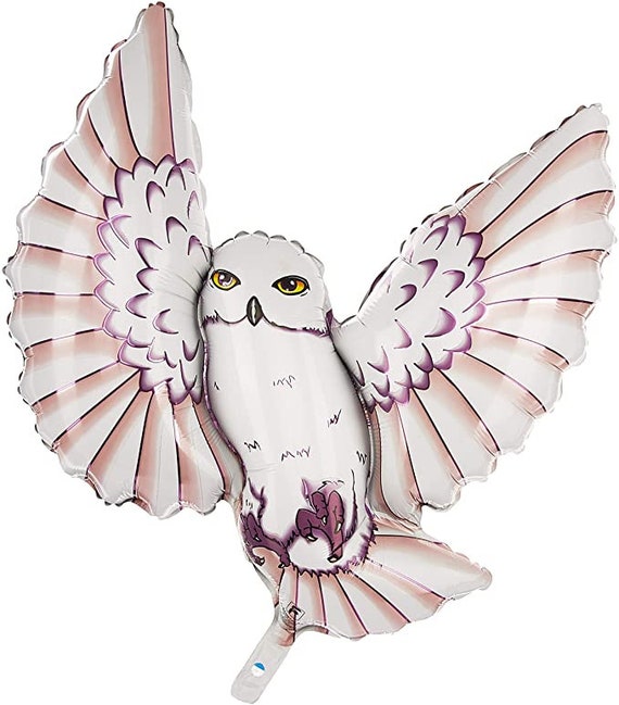 Snowy White Owl Balloon: Harry Potter Party Decor, Wizarding World, 38"