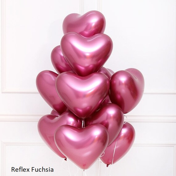 Palloncino a cuore Palloncini fucsia reflex da 14, Set di 6 palloncini in  lattice, San Valentino, Compleanno, Fidanzamento, Decorazione, Baby Shower,  Addio al nubilato -  Italia