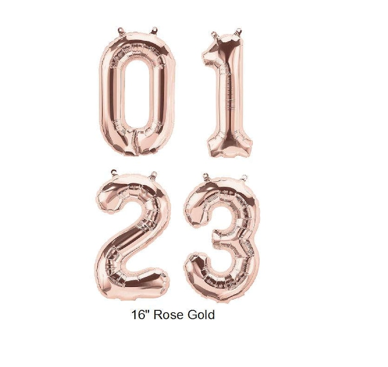 16 foil number balloons