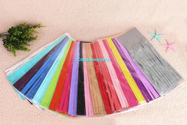 Birthday Baby Shower Wedding Party Same Day Shipping Tissue Paper Tassel Garlands 5 Purple Tassel Garlands DIY KIT