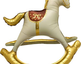 42" Rocking Horse Balloon, Baby Shower Balloon (Air Fill Only)