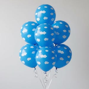 Cloud Balloons: 11" Latex Party Decor, Set of 8 Balloons