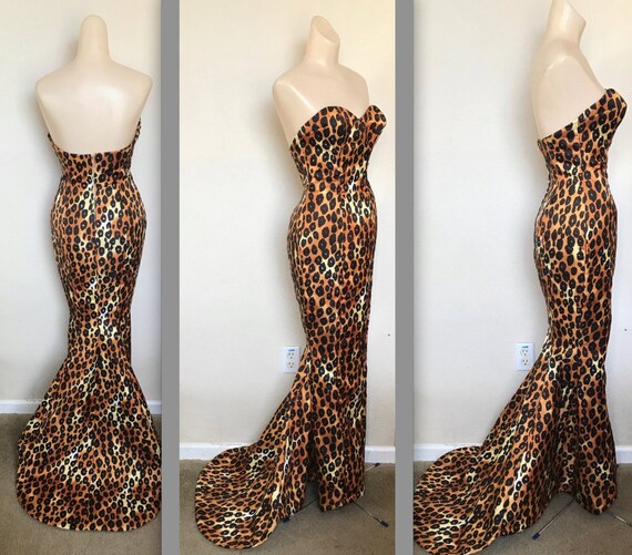 leopard print 50s dress