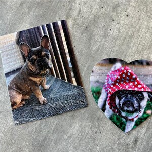 Name Puzzle Custom Portrait Personalized Photo Picture Puzzle Custom Jigsaw Puzzle Family Photo Puzzle Pet Portrait Galentine Heart Puzzle