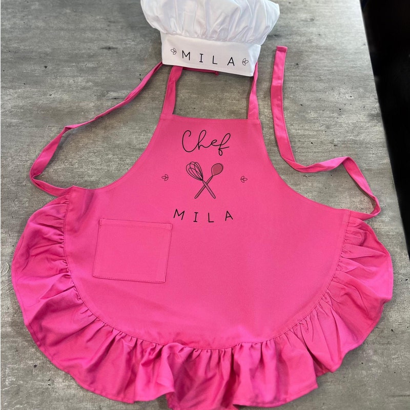 Pink Ruffle Apron - Etsy