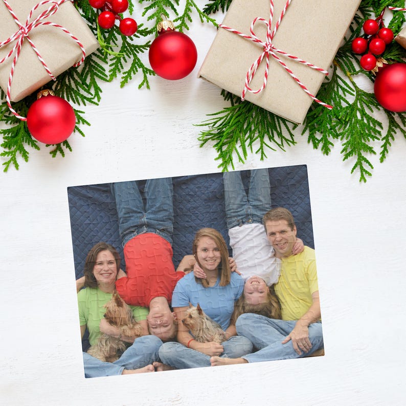 Family Photo into Puzzle Christmas present gift idea