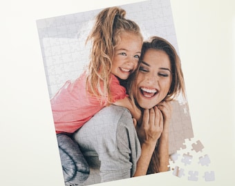 Personalized Photo Jigsaw Puzzle, Custom Portrait Gift Box, Family Keepsake