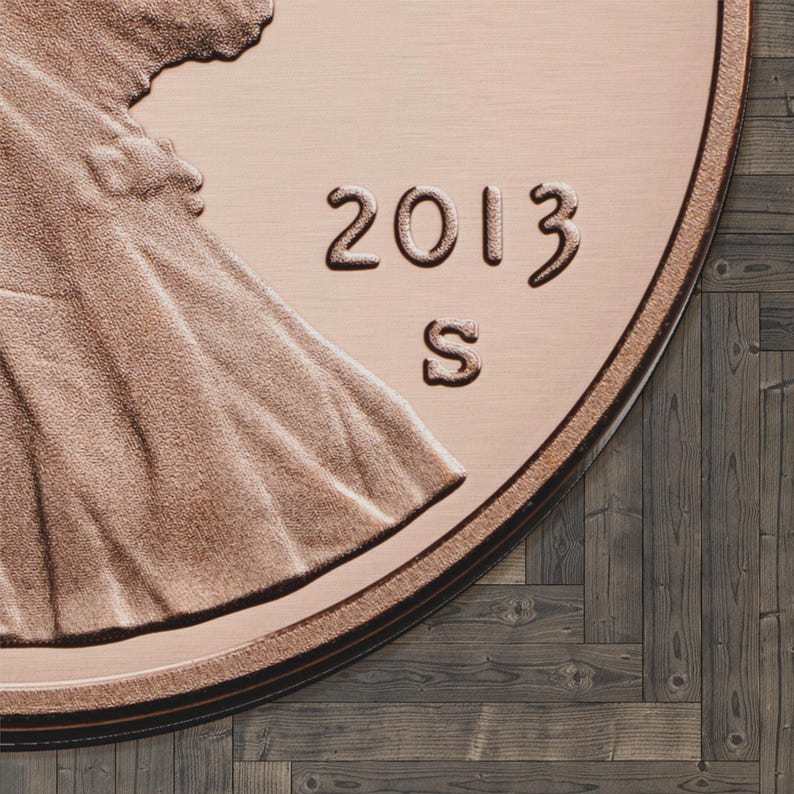 Coins Area Rug Penny Rug, Modern Home Decor, 60