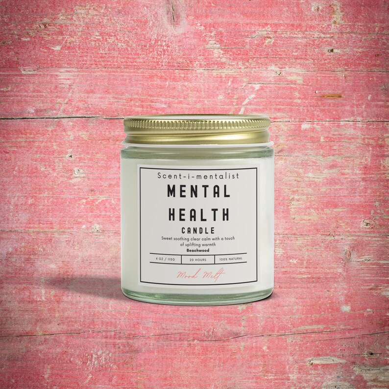 Self Care Candle, Unique Scented Candles, Daily Mental Health Candle, 8 Scented Candle Options, Mood Melt, Scent-i-mentalist Candle Gift