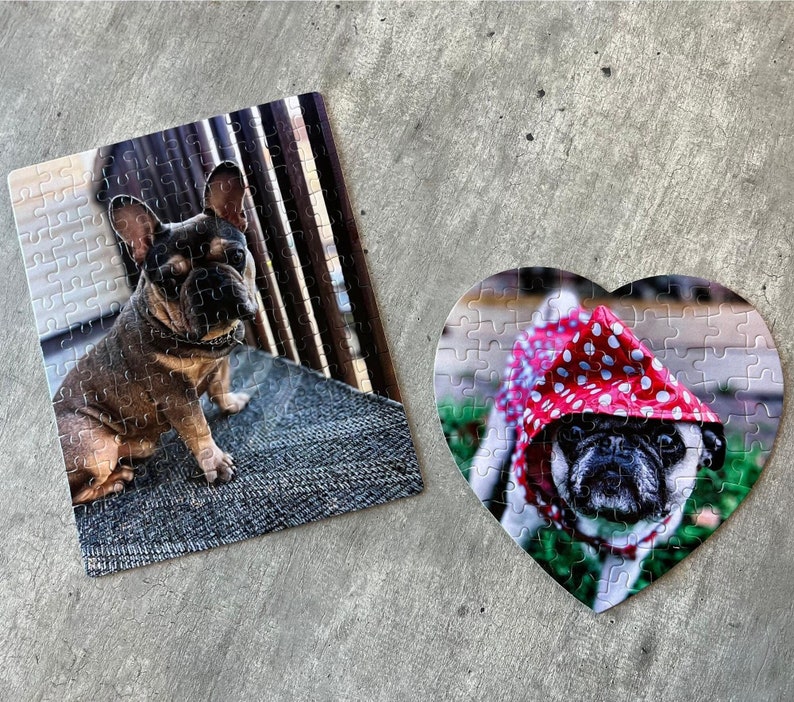 Name Puzzle Custom Portrait Personalized Photo Picture Puzzle Custom Jigsaw Puzzle Family Photo Puzzle Pet Portrait Galentine Heart Puzzle