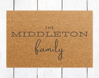 Personalized Family Name Doormat: Eco-Friendly Coir Welcome Mat