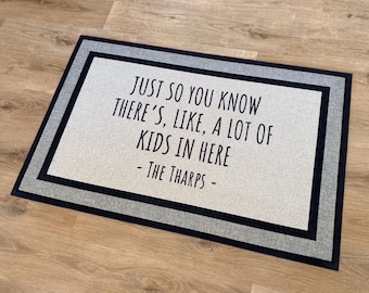 Personalized Family Name Doormat, Custom Welcome Mat, Front Porch Decor