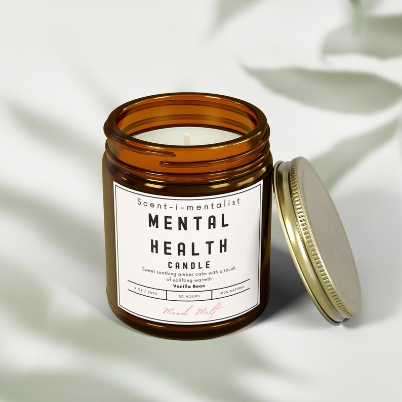Self Care Candle, Unique Scented Candles, Daily Mental Health Candle, 8 Scented Candle Options, Mood Melt, Scent-i-mentalist Candle Gift