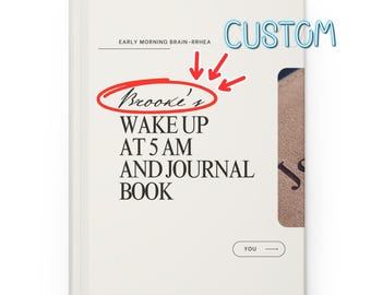 Diário de capa dura personalizado: presente com nome personalizado, caderno motivacional