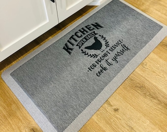 Cute Rug New Apartment Gift, Home Hosting Decor, Custom Personalized Kitchen Floor Mat Sign Decor, Personalized Unique Baking Gifts for Mom