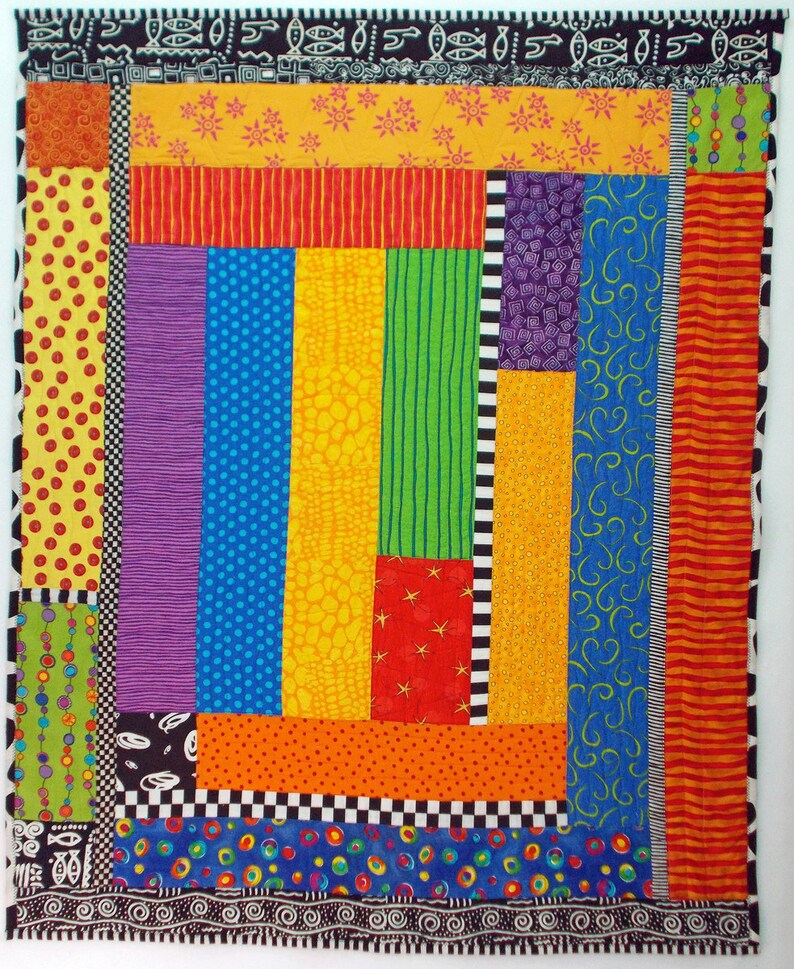 Modern Baby Quilt Patchwork Quilt Multicolored Quilt Etsy