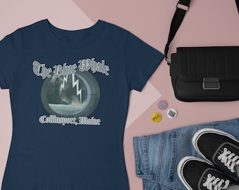 Sombras Oscuras Azul Ballena Femme Camiseta