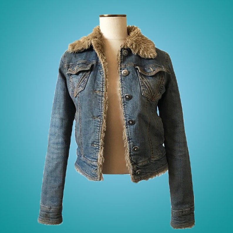 denim jacket with teddy lining