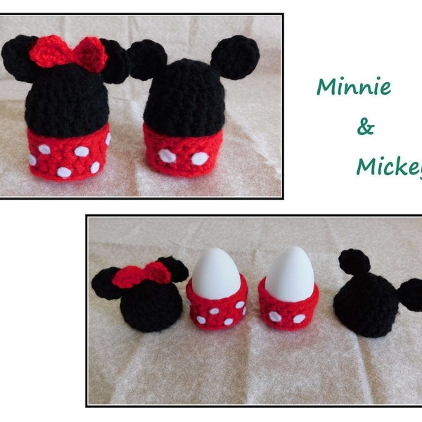 Minnie und Mickey häkeln Osterkorb, Eierhalter, pdf Anleitung, Anleitung, häkeln, Korb, Eierkorb, Anleitung, wie man, Amigurimi