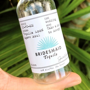 Casamigos Labels 50 mL, Bridesmaid Proposal Gift, Tequila Label, Bridesmaid Gift, Tequila Shot Labels, Bridesman Gift, Maid of Honor Gift