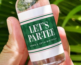 Golf Birthday Liquor Bottle Labels - Personalized Party Favors