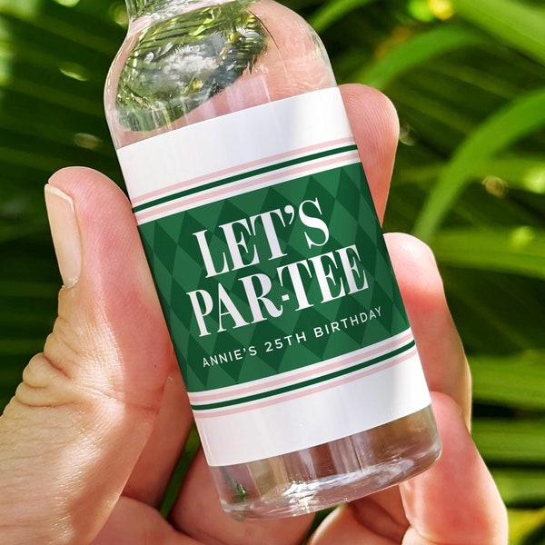 Golf Birthday Liquor Bottle Labels - Personalized Party Favors