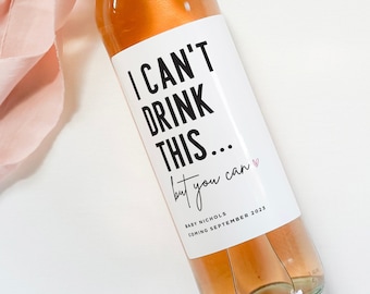 Pregnancy Announcement Grandparent Gift | Pregnancy Announcement Wine Labels | 2nd Pregnancy Reveal | Auntie Gift | New Baby Wine