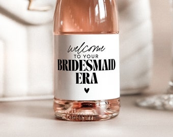 Bridesmaid Era, Wedding Times, Champagne Label, Bridesmaid Proposal Champagne, Bridesmaid Times, Bridesmaid Gift, Maid of Honor Proposal TAN