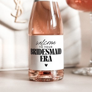 Bridesmaid Era, Wedding Times, Champagne Label, Bridesmaid Proposal Champagne, Bridesmaid Times, Bridesmaid Gift, Maid of Honor Proposal TAN