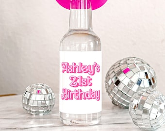 21st Birthday Liquor Labels 50 mL | Let’s Go Birthday Favors | Tequila Label | 30th Birthday Gift Idea | Disco Birthday | DIY Shooter Labels