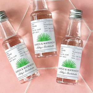 Bachelorette Casamigos Labels 50 mL | Margs and Matrimony | Tequila Shot Label | Bridal Shower Liquor Labels | Margarita Bach Party Favor |