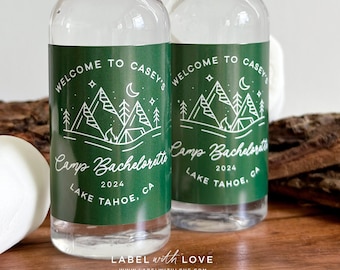 Camp Bachelorette Shooter | Bachelorette Party Favors | Custom Bachelorette Shooters | Camping Bachelorette Favors | Bachelorette Tequila