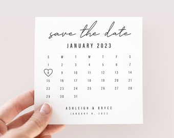 Bridesmaid Save The Date Calendar Template | Modern Bridesmaid Proposal Card | Bridesmaid Box | Wedding Printable Instant Download BA