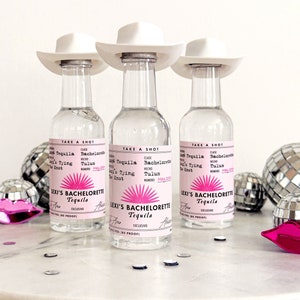 Pink Bachelorette Casamigos Labels | 50 mL Bachelorette Tequila Labels | Bridal Party Gift | Bachelorette Party Favor | Mexico Bachelorette