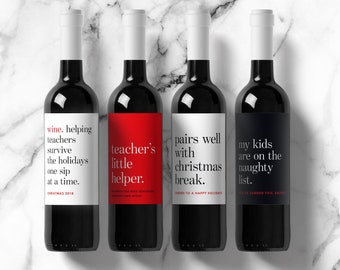 Funny wine labels teachers